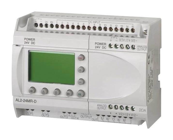 Microcontrolador CA 100-240 V; 15 entradas AC 100-240 V; 9 salidas rele Mitsubishi AL2-24MR-A