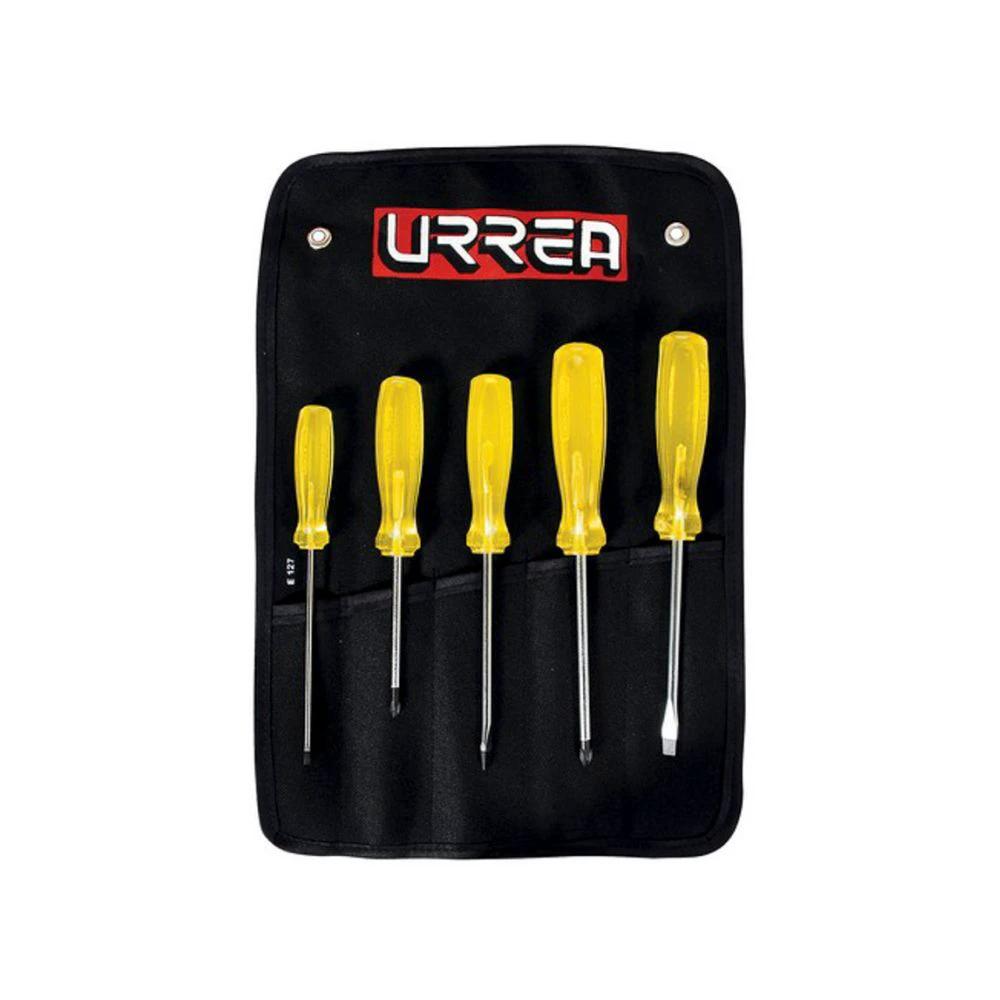 Destornilladores ámbar combinado 5pzs Urrea JBUD01