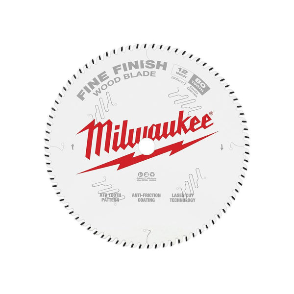 Hoja de sierra circular de acabado fino 80T de 12" Milwaukee 48-40-1224