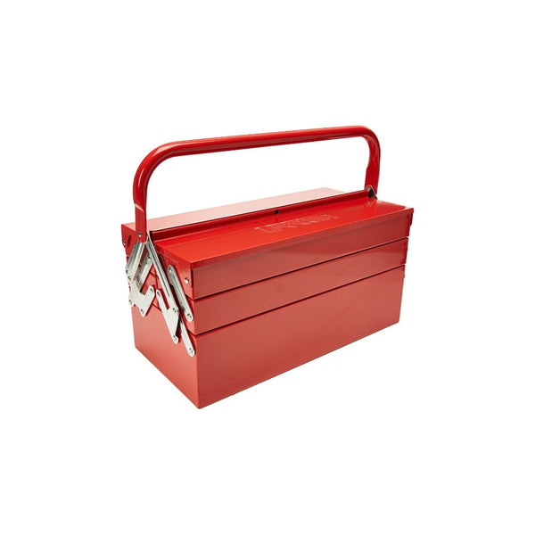 Caja portaherramientas metálica tipo acordeón roja 7"x16"x8" Urrea CMA2