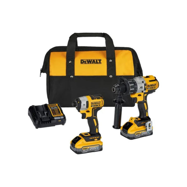 KIT Taladro Percutor 1/2 + Atornillador de Impacto 1/4 20V DeWalt DCK299H2-B3