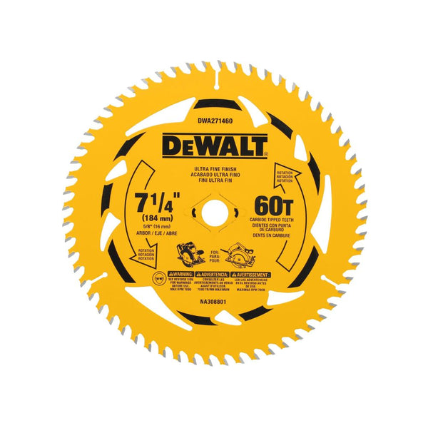 Hoja individual 7 1/4 in 60T DeWalt DWA271460