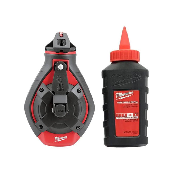 Kit de líneas en negrita de 100' con tiza roja Milwaukee 48-22-3986