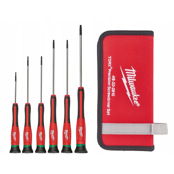 Juego de destornilladores de precisión 6pzs con estuche TORX® Milwaukee 48-22-2610