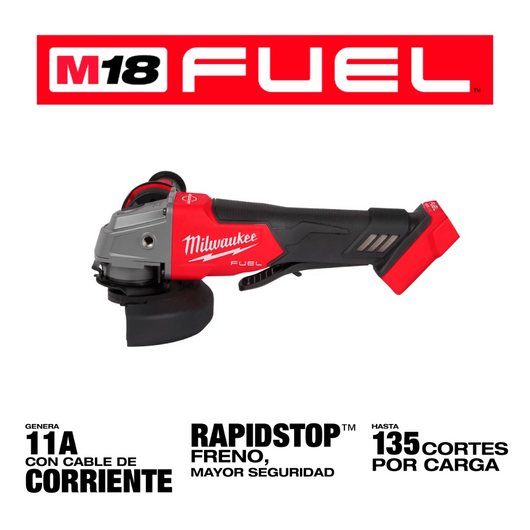 Esmeriladora Angular Inalambrica M18 FUEL de 4-1/2" / 5" Milwaukee 2880-20