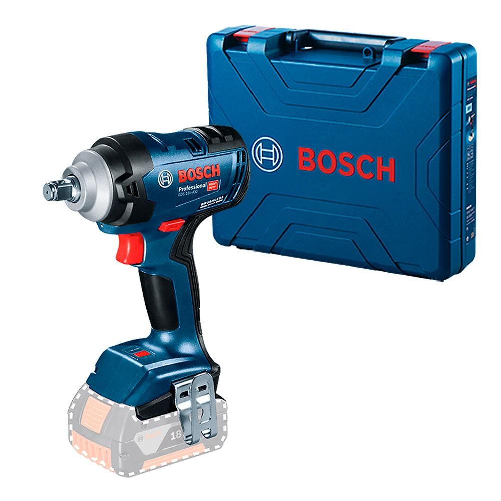 Llave de Impacto inalámbrica Bosch GDS 18V-400 18V con 2 baterías y maletín