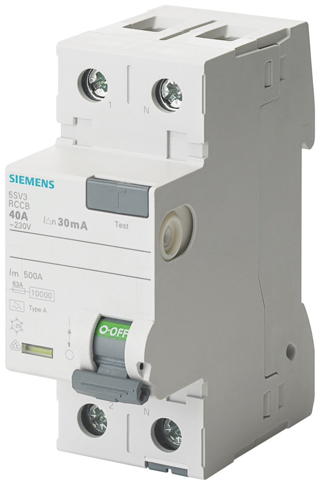 Interruptor diferencial Siemens 5SV3311-6 vista del producto