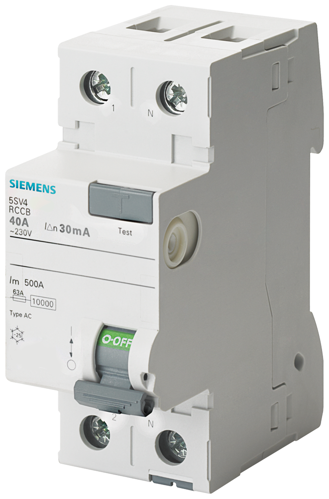 Distribucion interruptor diferencial 2 polos 230V Siemens 5SV4312-0
