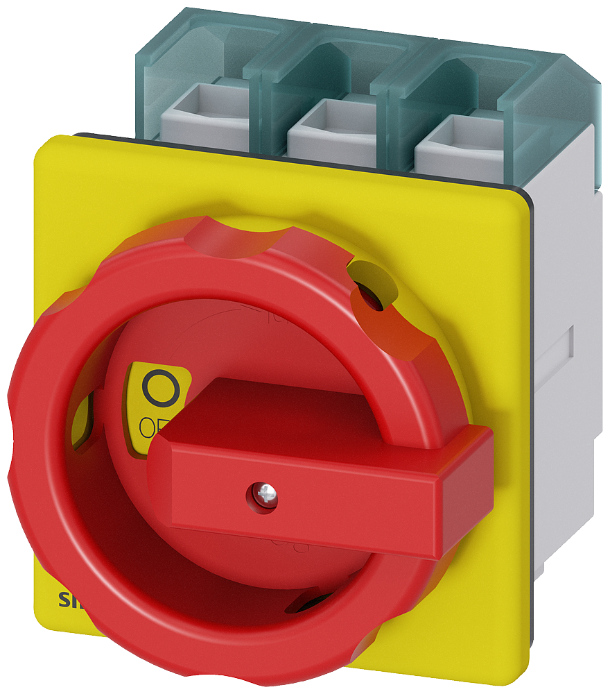 Conmutador giratorio Siemens 3LD2804-0TK53 amarillo rojo