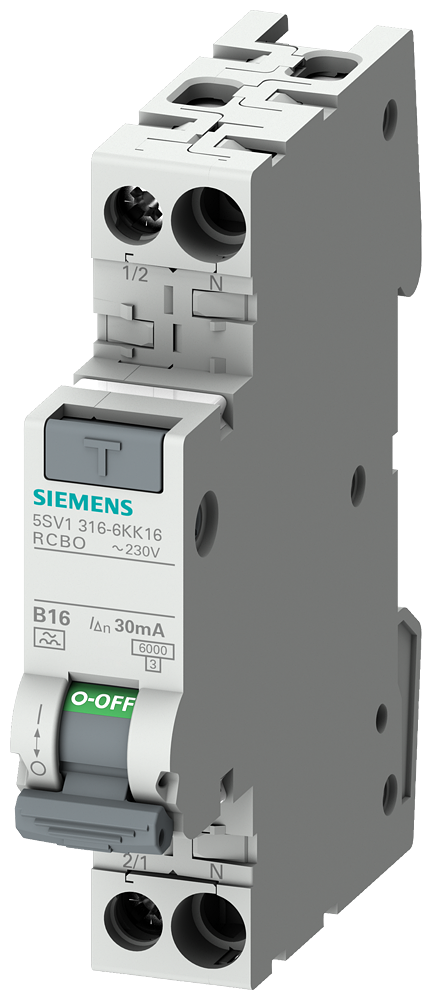RCBO Siemens 5SV1316-6KK10 compacto 1P+N