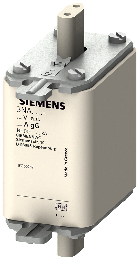 Siemens 3NA3832 Cartucho Fusible NH 125 A gG Para SENTRON 3NA3, 500 V AC y 250 V DC