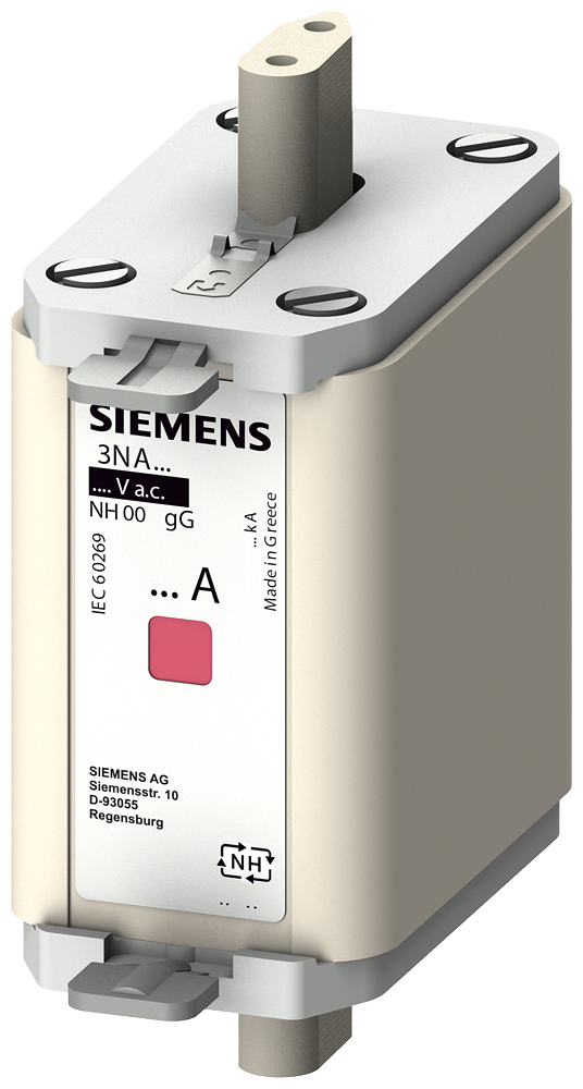 Cartucho de fusibles NH Siemens 3NA6836 vista del producto