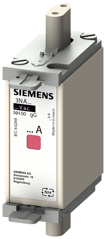 Siemens 3NA6814 Cartucho Fusible NH Sentron 3NA6 35A gG AC 500V DC 250V Protección Selectiva México