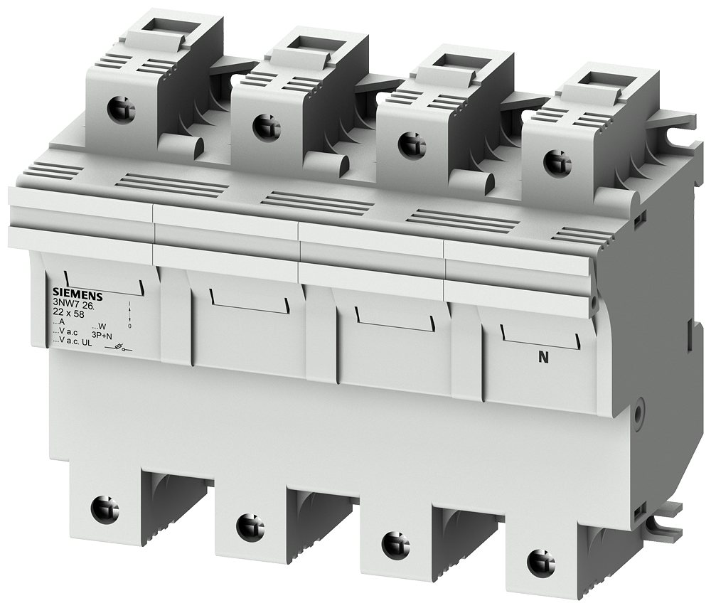 Portafusibles base Siemens 3NW7261