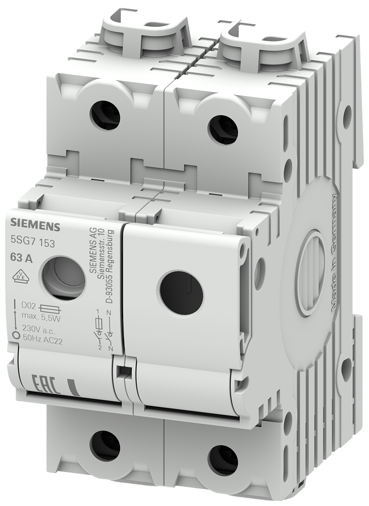 Disyuntor MINIZED Siemens 5SG7153 63 A para montaje en riel DIN