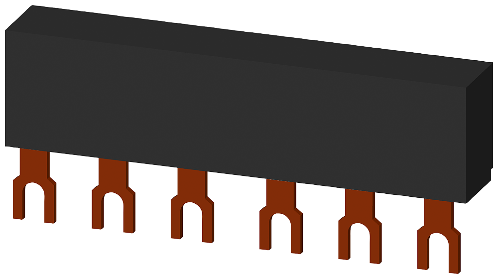 Barras trifásicas Siemens 3RV1915-1AB negro con bornes marrón