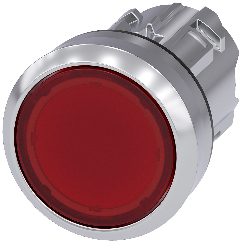 Pulsador luminoso rojo 22 mm Siemens 3SU1051-0AB20-0AA0