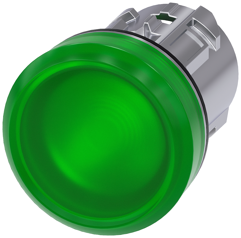 Lámpara de señalización LED verde Siemens 3SU1051-6AA40-0AA0