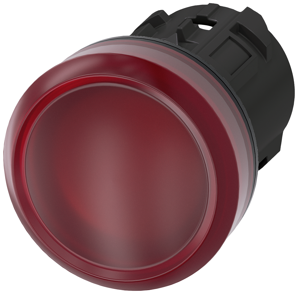 Lámpara de señalización roja Siemens modelo 3SU1001-6AA20-0AA0
