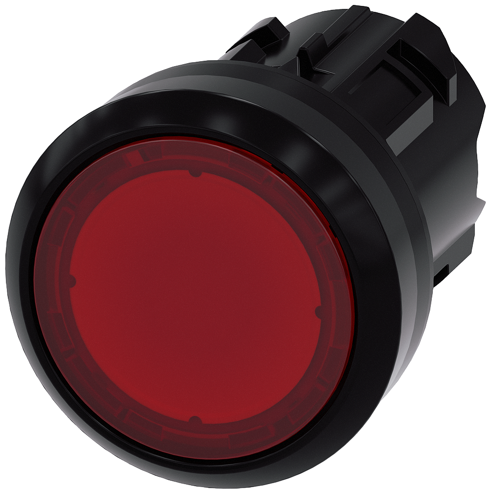 Pulsador luminoso Siemens 3SU1001-0AB20-0AA0 22 mm rojo