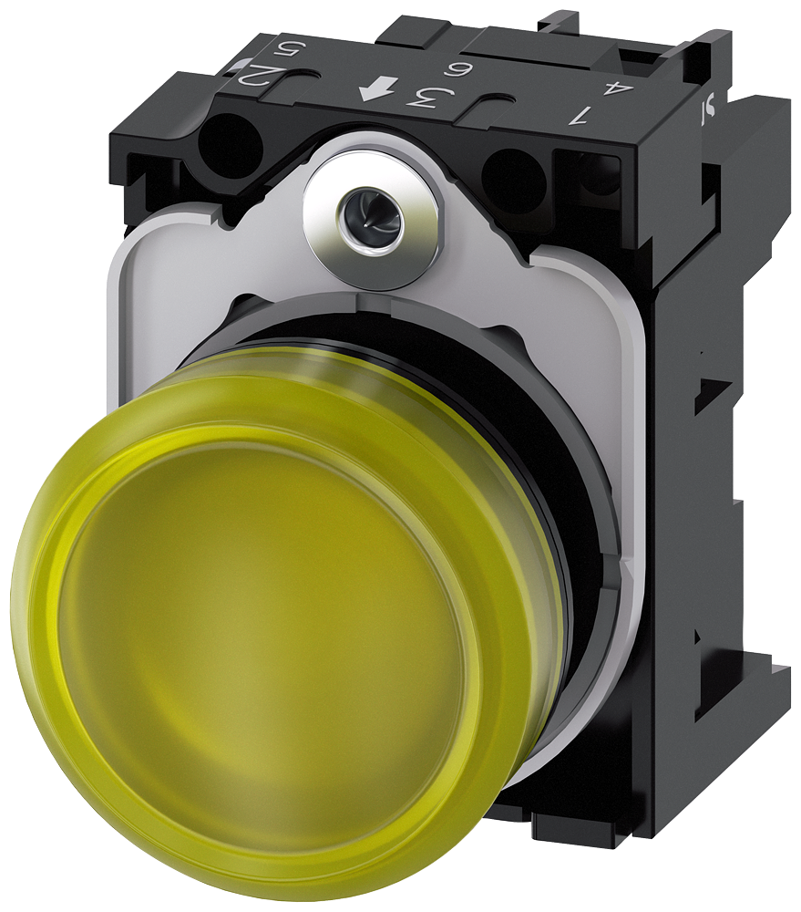 Control Industrial SIRIUS ACT LED 22MM Amarillo Módulo Integrado 230 V AC Siemens 3SU1106-6AA30-1AA0 vista del producto