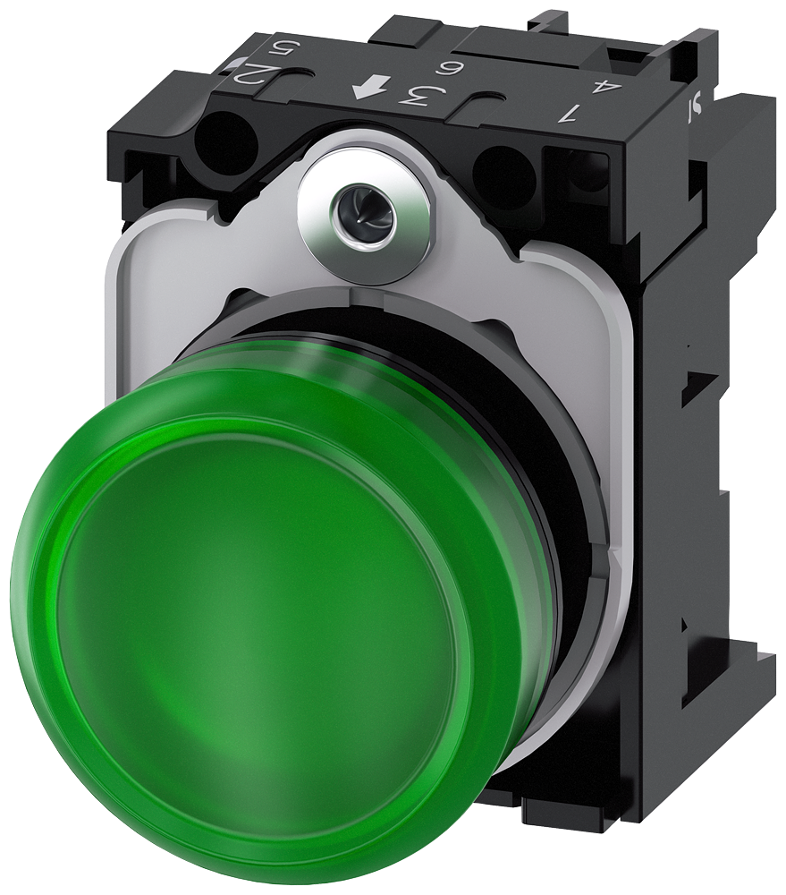 Lámpara de Señalización Siemens 3SU1103-6AA40-1AA0 verde