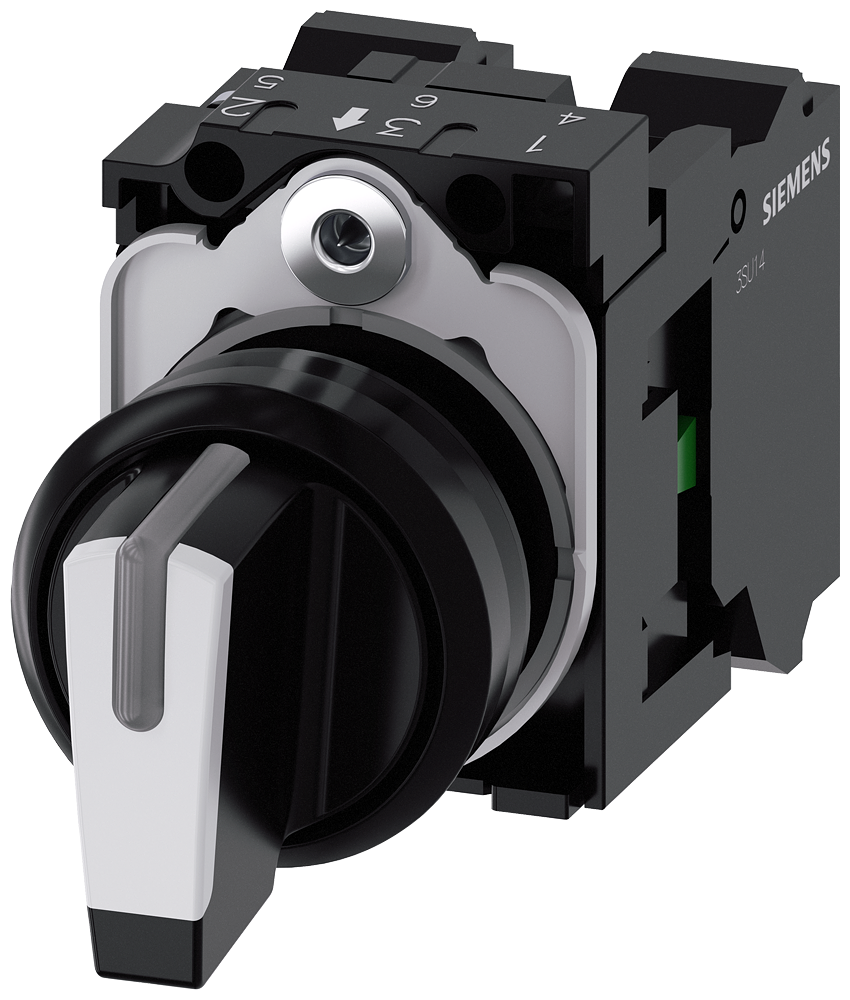 Selector iluminable Siemens 3SU1100-2BL60-3NA0 vista del producto