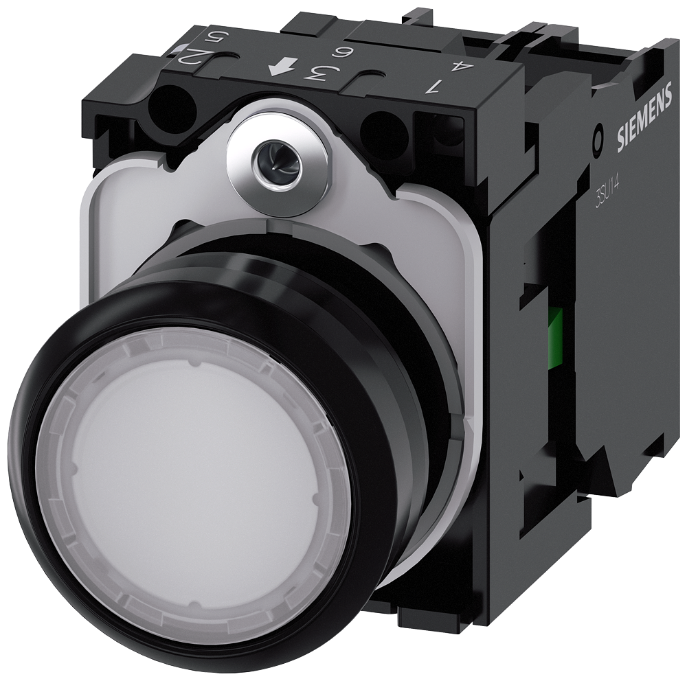 Pulsador luminoso Siemens 3SU1103-0AB60-1BA0 vista del producto
