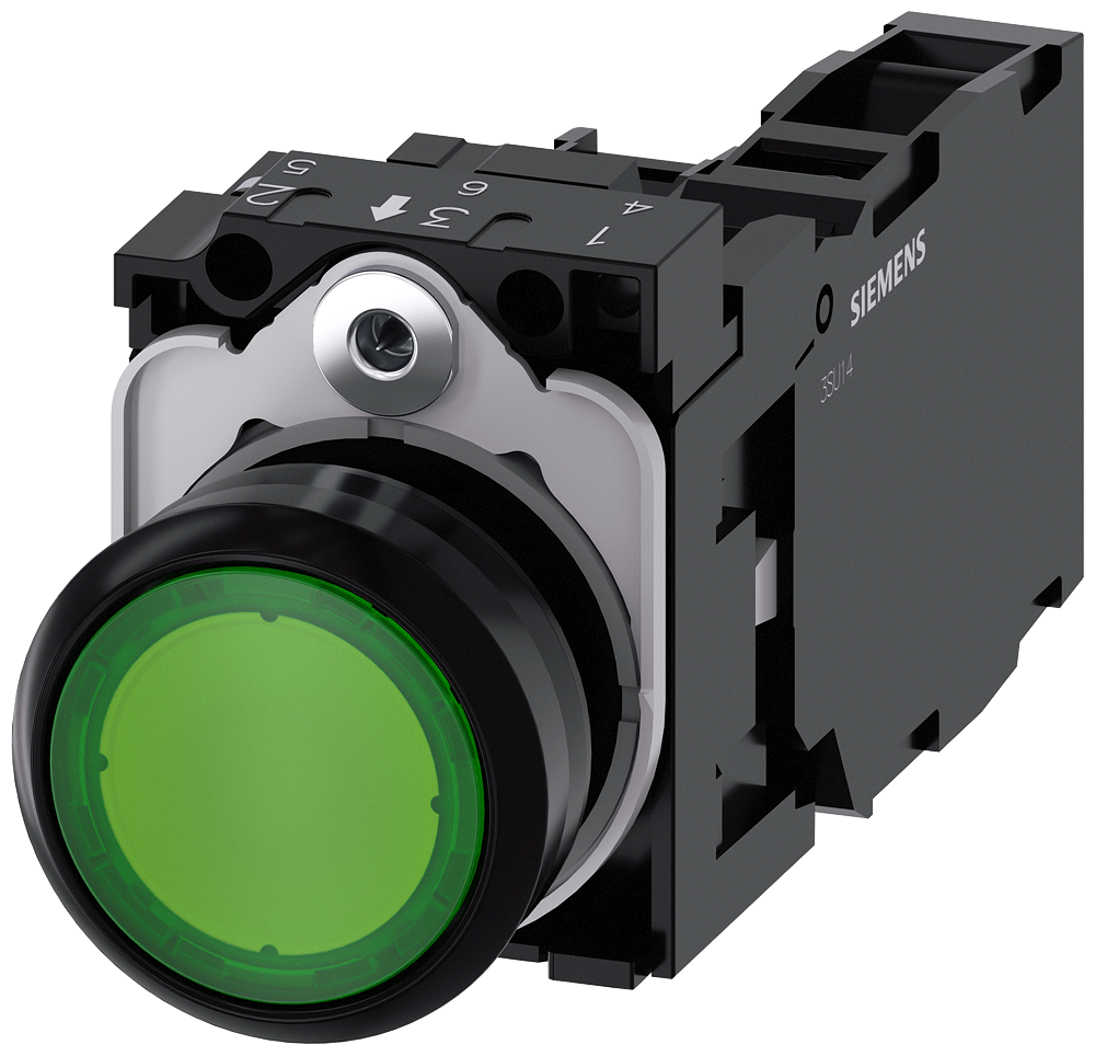 Pulsador luminoso Siemens 3SU1102-0AB40-1FA0