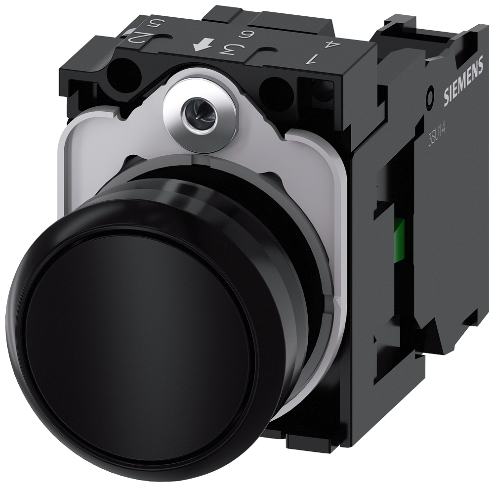 Siemens 3SU1100-0AB10-1BA0 Pulsador Sirius Act 22 mm Rasante Momentáneo