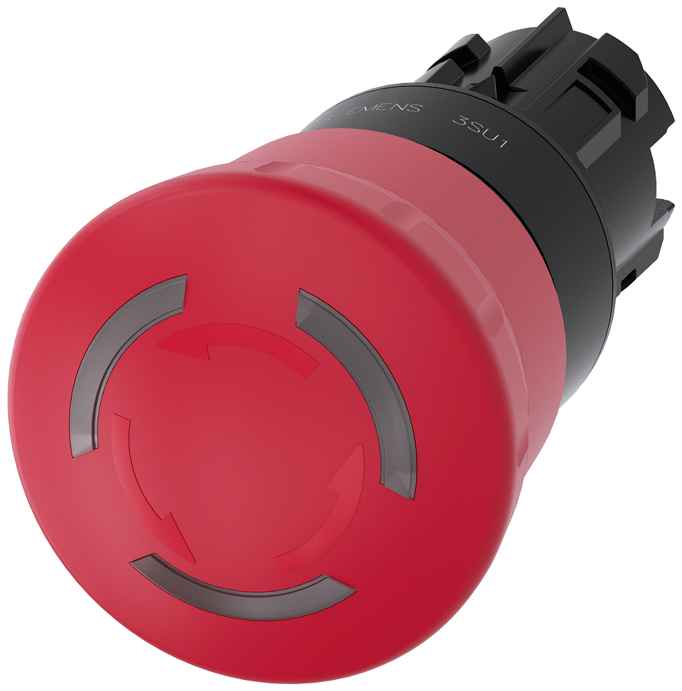 Pulsador Parada De Emergencia Iluminable rojo Siemens 3SU1001-1HB20-0AA0