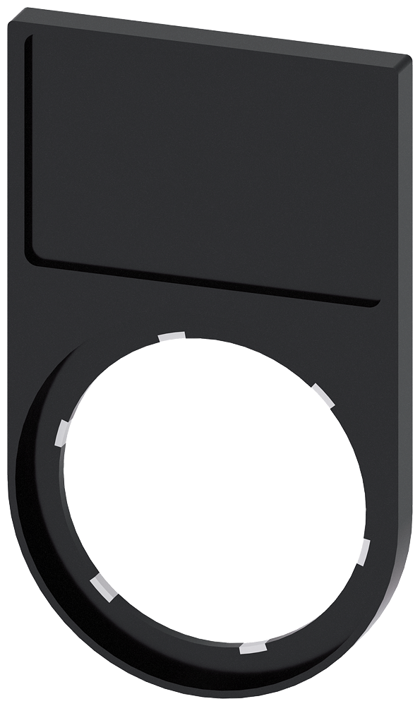 Portaplaquita Siemens modelo 3SU1900-0AH10-0AA0 negro