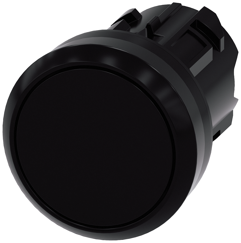 Pulsador Siemens 3SU1000-0AB10-0AA0 negro 22 mm de diámetro