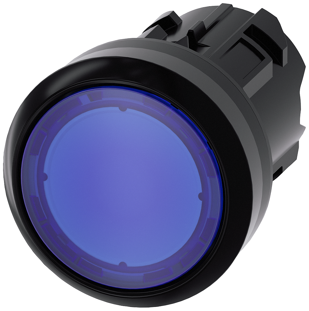 Pulsador luminoso Siemens 3SU1001-0AB50-0AA0 azul 22 mm