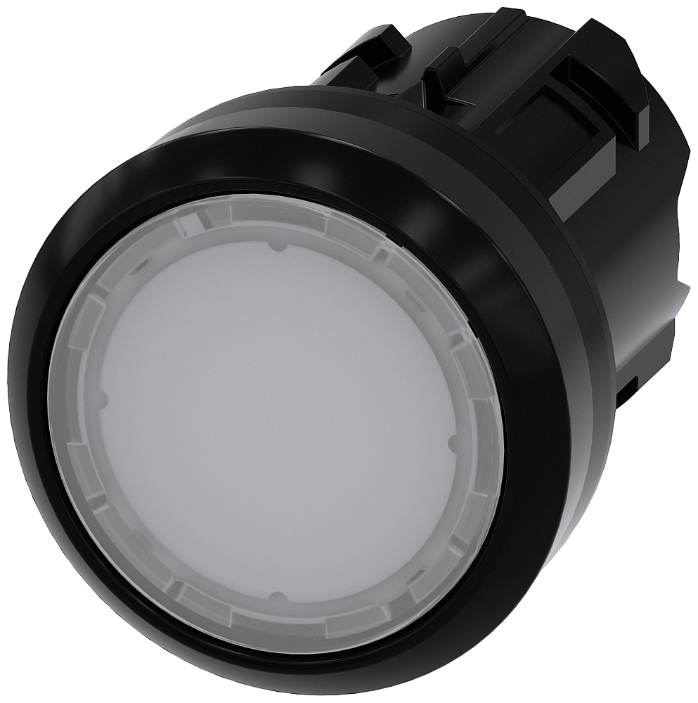 Pulsador luminoso Siemens modelo 3SU1001-0AB60-0AA0 22 mm Blanco