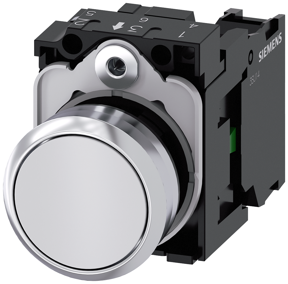 Siemens Control Industrial SIRIUS ACT Pulsador 22 Mm Momentáneo Redondo Metal IP65 3SU1150-0AB60-1BA0