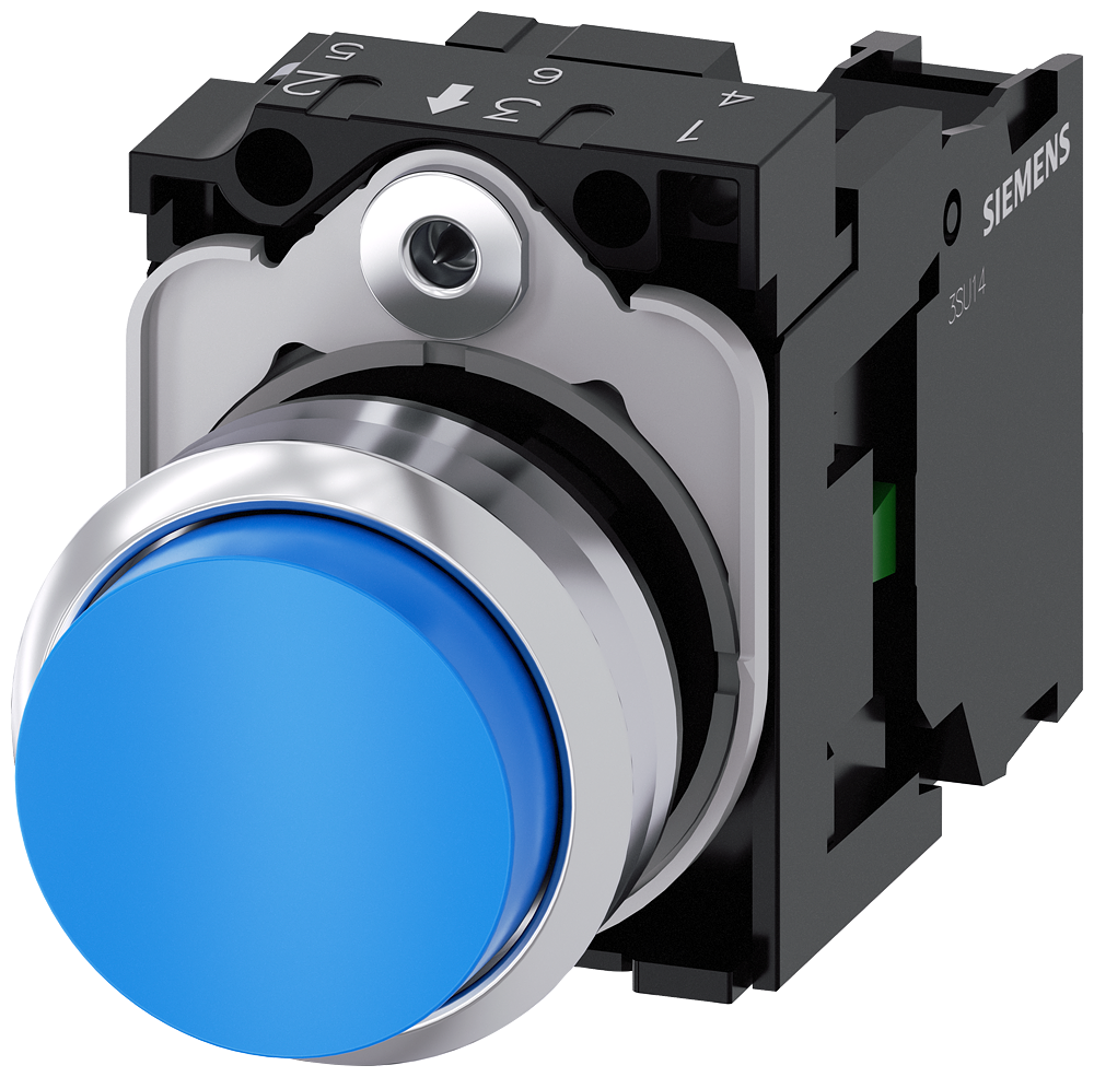 Control Industrial SIRIUS ACT Pulsador 22 mm azul Siemens 3SU1150-0BB50-1BA0