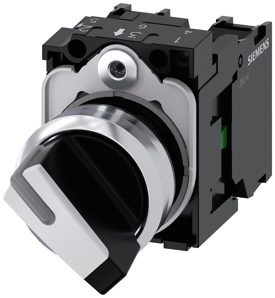 Selector iluminable de 22 mm Siemens 3SU1150-2BF60-1MA0