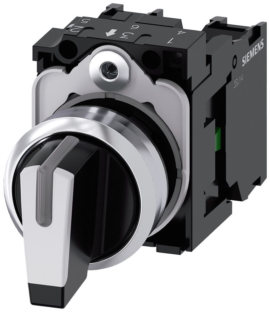 Selector iluminable Siemens 3SU1150-2BL60-1NA0 22 mm