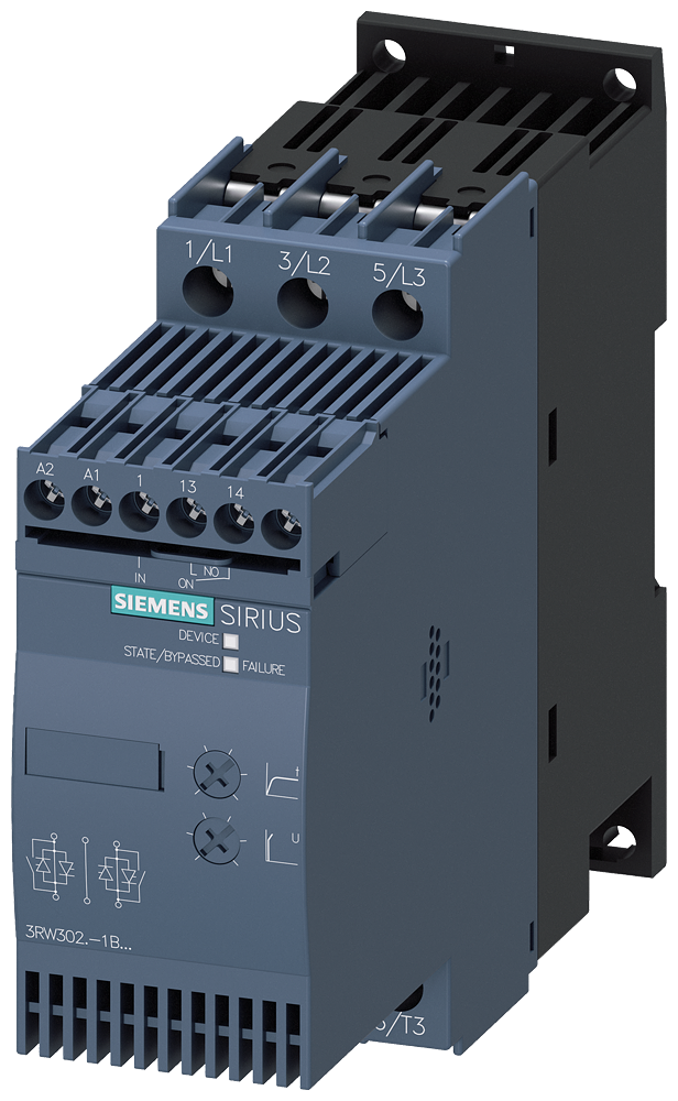 Control Industrial Siemens Sirius Arrancador Suave Para Motores Trifásicos 15 kW/400 V, 32 A 3RW3027-1BB04