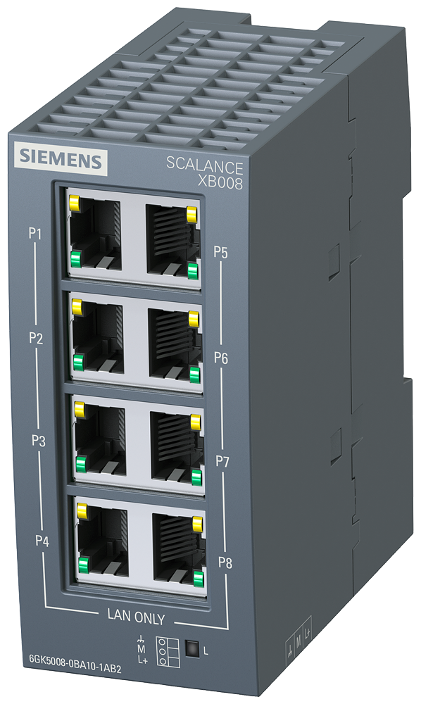 Siemens Conmutador Scalance XB008 8 Puertos 10/100 Mbps RJ45 UTP 6GK5008-0BA10-1AB2