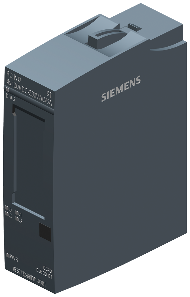 Automatizacion Siemens 6ES7132-6HD01-0BB1 SIMATIC ET 200SP Módulo Relé 4 Canales 5A vista del producto