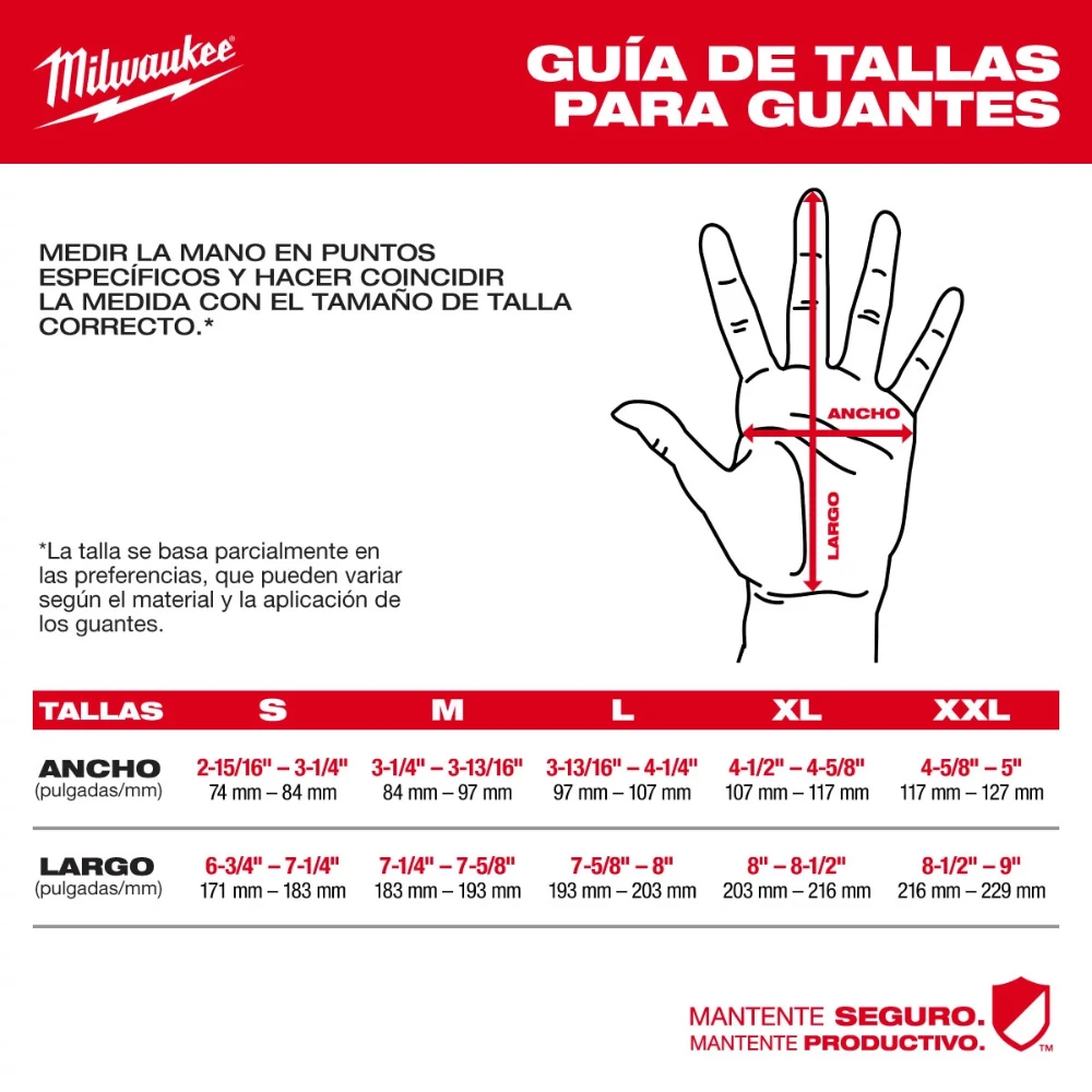 Guantes de Corte de Nitrilo Talla M Milwaukee 48-22-8901