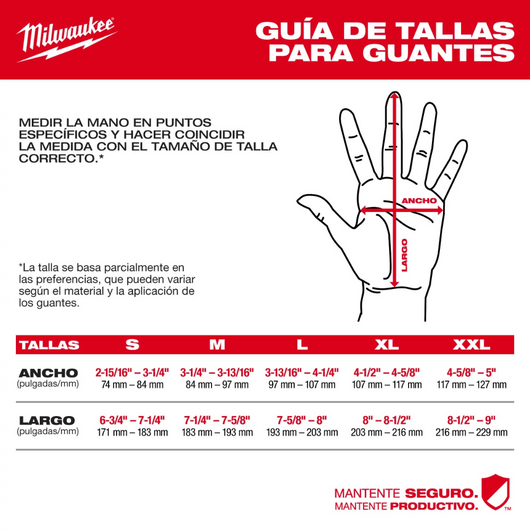 Guantes de Corte de Nitrilo Talla M Milwaukee 48-22-8901
