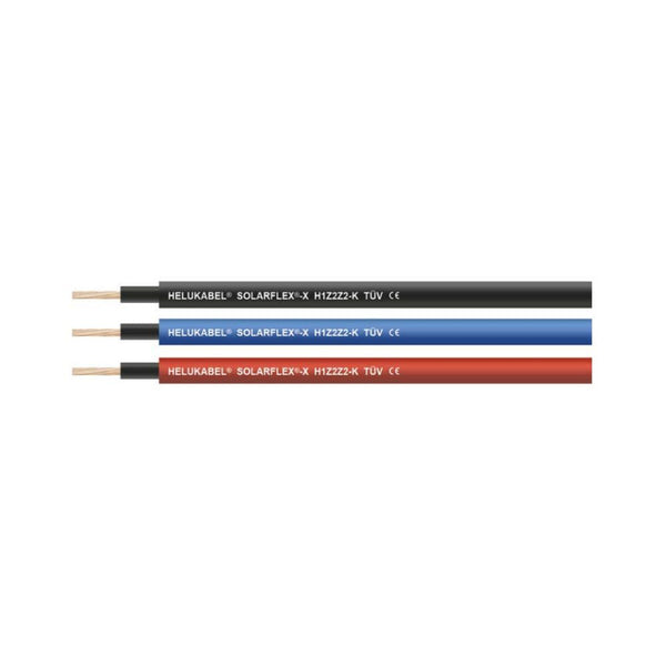 Cable unipolar reticulado SOLARFLEX-X H1Z2Z2-K negro 1x6 mm² AWG10 Helukabel 713531