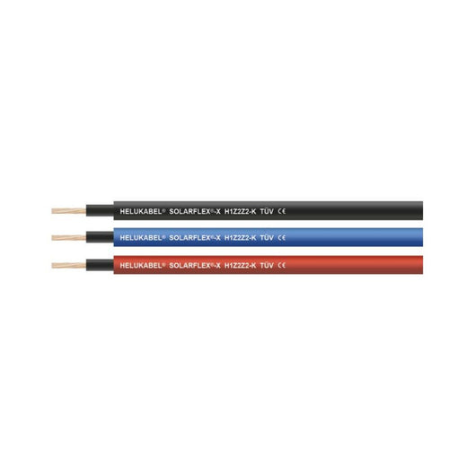 Cable unipolar reticulado SOLARFLEX-X H1Z2Z2-K negro 1x4 mm² AWG12 Helukabel 713530