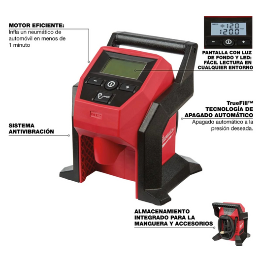 Inflador compacto M12 Milwaukee 2475-20