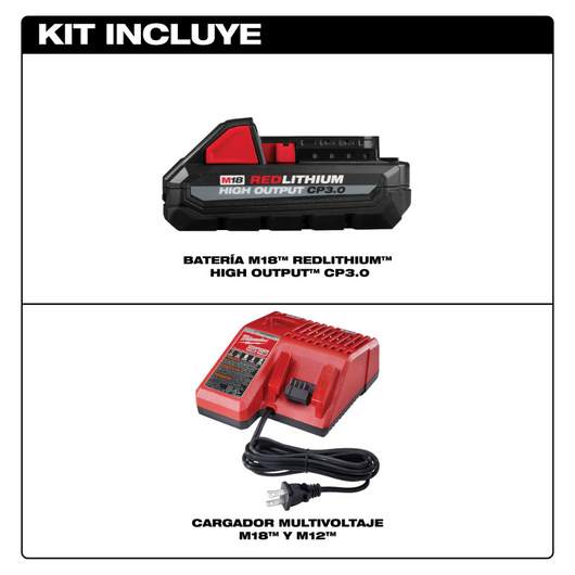 Kit básico Cargador/Batería M18™ REDLITHIUM™ HIGH OUTPUT™ CP3.0 Milwaukee 48-59-1835