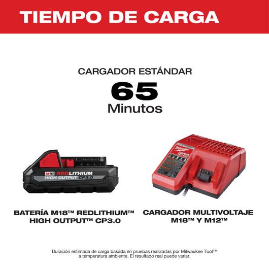 Kit básico Cargador/Batería M18™ REDLITHIUM™ HIGH OUTPUT™ CP3.0 Milwaukee 48-59-1835