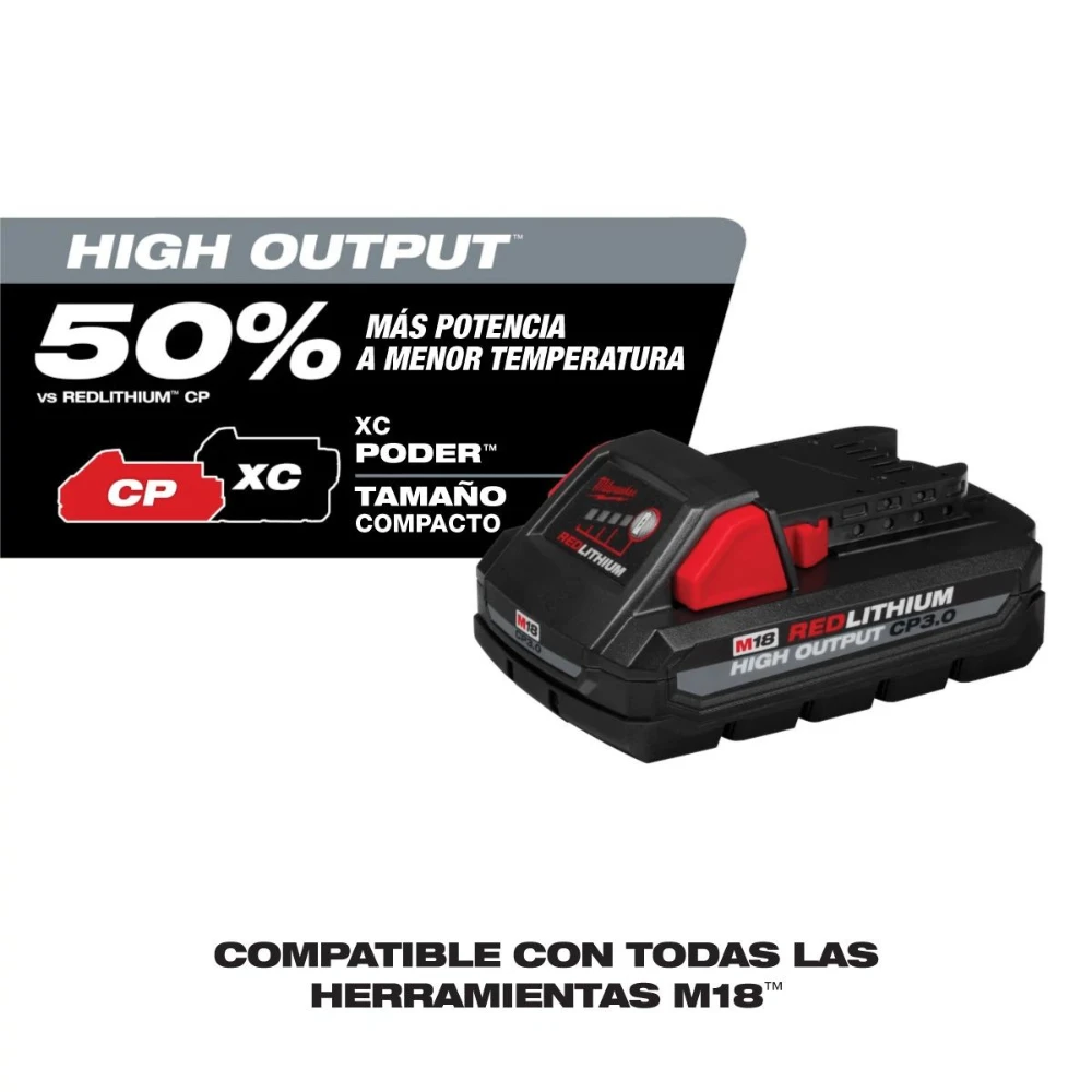 Kit básico Cargador/Batería M18™ REDLITHIUM™ HIGH OUTPUT™ CP3.0 Milwaukee 48-59-1835